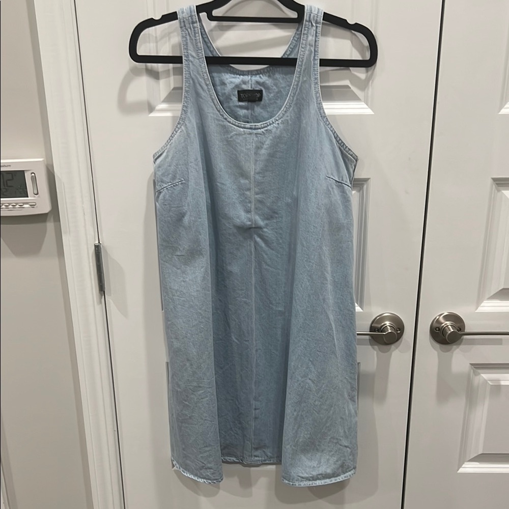 Light Blue Denim Sleeveless Dress